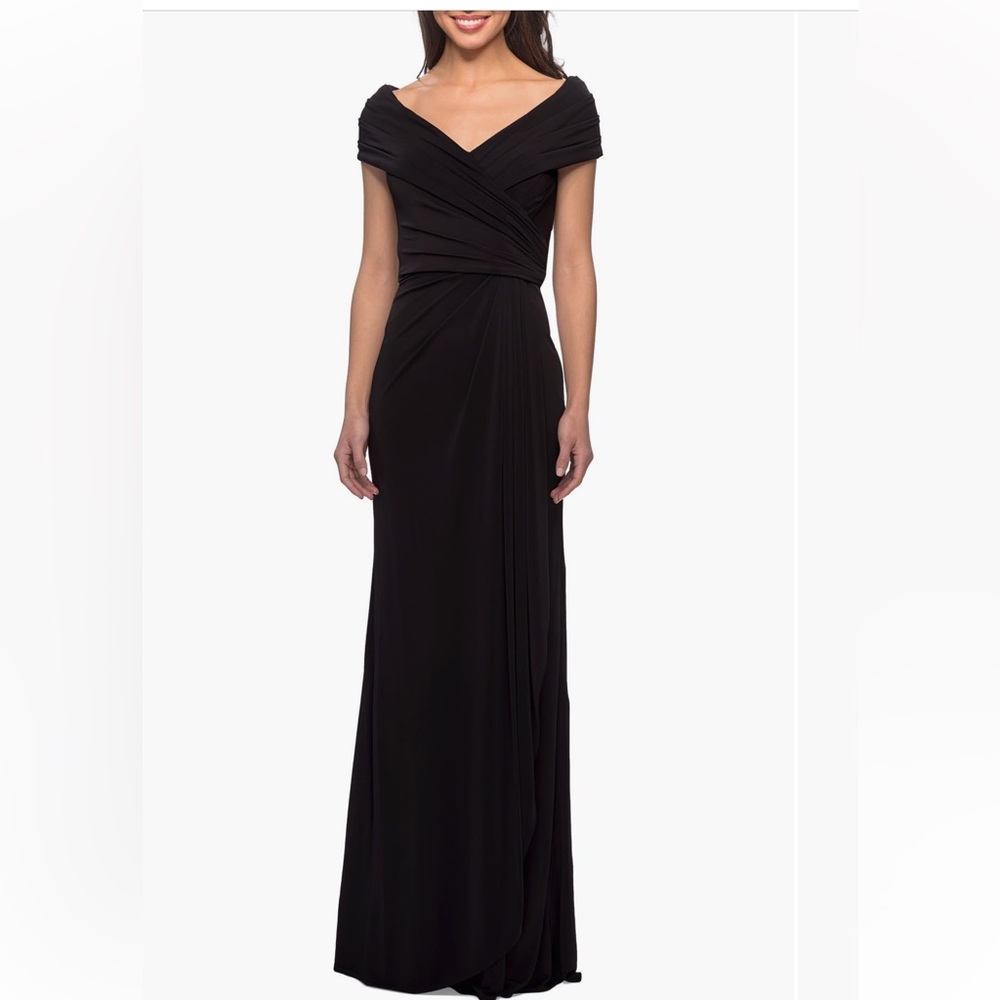 La femme black dress off the shoulder size 12